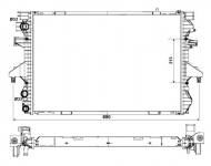 53796 NRF - CHŁODNICA WODY VW TRANSPORTER T5 03- 