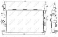 55317 NRF - CHŁODNICA WODY OPEL VAUXHALL MERIVA 03- 