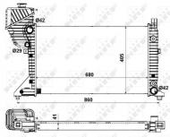 55349A NRF - CHŁODNICA WODY MERCEDES SPRINTER 208D 00-