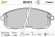 301011 VALEO - KLOCKI HAMULCOWE FIRST SUZUKI SX4 1.5 Petrol/Fuel 3/2006->6/