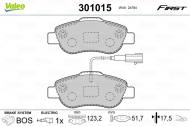 301015 VALEO - KLOCKI HAMULCOWE FIRST FIAT 500 1.3D 07/07>