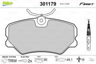 301179 VALEO - KLOCKI HAMULCOWE FIRST PEUGEOT 405 1.9 BENZ. 6/1987->6/1992