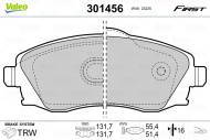 301456 VALEO - KLOCKI HAMULCOWE FIRST OPEL CORSA C FACELIFT (9/2003>7/2006)