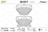 301577 VALEO - KLOCKI HAMULCOWE FIRST TOYOTA PRIUS II (8/2003>3/2009)