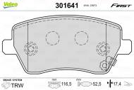 301641 VALEO - KLOCKI HAMULCOWE FIRST DACIA LOGAN 1.4/1.6/1.5D 08/06>