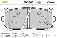 301841 VALEO - KLOCKI HAMULCOWE FIRST KIA Shuma 1.5 Petrol/Fuel 9/1998->9/2