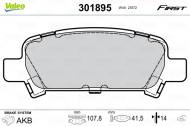 301895 VALEO - KLOCKI HAMULCOWE FIRST SUBARU IMPREZA 2.0 10.98 - 08.03