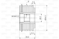 588015 VALEO - KOŁO PASOWE ALTERNATORA ZE SPRZĘGIEŁKIEM FIAT ULYSSE 2.0 DIE