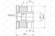 588038 VALEO - KOŁO PASOWE ALTERNATORA ZE SPRZĘGIEŁKIEM RENAULT MASTER 1.9