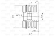 588058 VALEO - KOŁO PASOWE ALTERNATORA ZE SPRZĘGIEŁKIEM MAZDA MAZDA 6 2.0 B