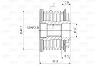 588072 VALEO - KOŁO PASOWE ALTERNATORA ZE SPRZĘGIEŁKIEM MERCEDES CLASSE ML