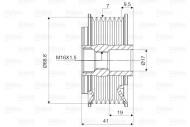 588075 VALEO - KOŁO PASOWE ALTERNATORA ZE SPRZĘGIEŁKIEM HYUNDAI H1 2.5 DIES