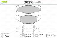 598258 VALEO - KLOCKI HAMULCOWE VW POLO 1.3 BENZ. 8/1987->7/1988