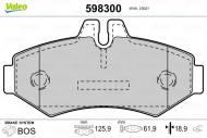 598300 VALEO - KLOCKI HAMULCOWE VW LT 2.5 DIESEL 4/2001->5/2003