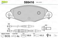 598416 VALEO - KLOCKI HAMULCOWE CITROEN C5 3.0 BENZ. 9/2004->6/2008