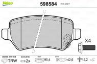 598584 VALEO - KLOCKI HAMULCOWE OPEL ASTRA 1.7 DIESEL 2/2007->12/2009