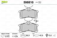 598810 VALEO - KLOCKI HAMULCOWE TOYOTA AVENSIS 2.0 DIESEL 11/1997->6/2000