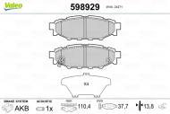 598929 VALEO - KLOCKI HAMULCOWE SUBARU LEGACY 3.0 BENZ. 5/2003->5/2009