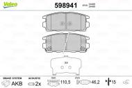 598941 VALEO - KLOCKI HAMULCOWE OPEL ANTARA 2.0 DIESEL 10/2007->/