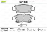 601038 VALEO - KLOCKI HAMULCOWE HONDA CR-V 2.0 BENZ. 12/2006->11/2007