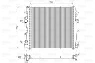 734922 VALEO - CHŁODNICA WODY RENAULT KANGOO 1.5 DIESEL 3/2006>6/2008