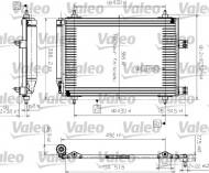 817526 VALEO - CHŁODNICA KLIMATYZACJI PEUGEOT 307 1.6 DIESEL 6/2005>1/2008