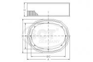 SB924 SCT - FILTR POWIETRZA HYUNDAI H100 2.5D 93-00,