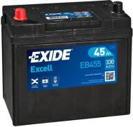 EB455 EXIDE - AKUMULATOR 45AH 300A +L PLUS Z LEWEJ STRONY 234X127X220