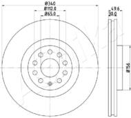 60-00-0907 ASHIKA - TARCZA HAM. VW PASSAT 08.10- 