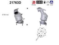 21763D ORION AS - Katalizator OPEL ASTRA 1.9TD CDTI diesel