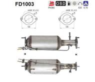 FD1003 ORION AS - Filtr DPF FORD S-MAX 2.0TD 140CV diesel 