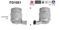 FD1081 ORION AS - Filtr DPF PEUGEOT EXPERT TEPEE 1.6TD HDI diesel