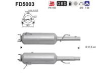 FD5003 ORION AS - Filtr DPF FIAT MULTIPLA 1.9TD JTD diesel