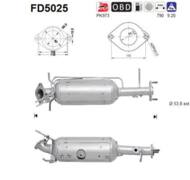FD5025 ORION AS - Filtr DPF MAZDA 3 2.0TD diesel 