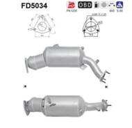 FD5034 ORION AS - Filtr DPF AUDI A4 2.0TDI diesel 