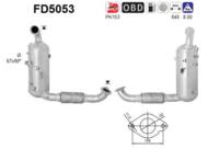 FD5053 ORION AS - Filtr DPF FORD FOCUS 1.6TD TDCi diesel 