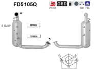 FD5105Q ORION AS - Filtr DPF FORD FOCUS 1.6TD TDCI diesel 