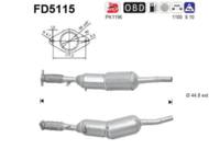 FD5115 ORION AS - Filtr DPF DACIA LODGY 1.5TD DCI diesel 