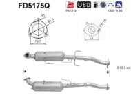FD5175Q ORION AS - Filtr DPF TOYOTA HILUX 2.5TD D4D diesel 
