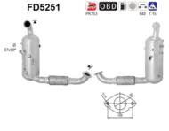 FD5251 ORION AS - Filtr DPF FORD TRANSIT CONNECT 1.6TD TDC diesel