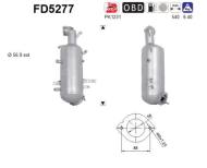 FD5277 ORION AS - Filtr DPF LANCIA DELTA 1.6TD diesel 