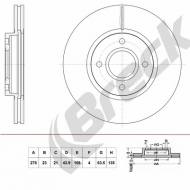 BR430VA100 BRECK - TARCZA HAMULCOWA PRZEDNIA FORD B-MAX 12-