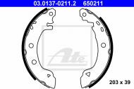 03.0137-0211.2 ATE - SZCZĘKI HAMULCOWE RENAULT 19  92-95 