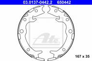 03.0137-0442.2 ATE - SZCZĘKI HAMULCOWE HONDA CR-V II  02-04 RĘCZNY