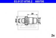 03.0137-9700.2 ATE - ZESTAW ŚRUB REG.SZCZEK HAM.AUDI Q7 09- 