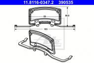 11.8116-0347.2 ATE - SPRĘZYNA ZACISKU HAMULCOWEGO AUDI A6  04-11 PRZÓD