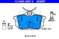 13.0460-2897.2 ATE - KLOCKI HAM.TYŁ MITSUBISHI COLT 04- 