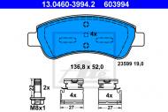 13.0460-3994.2 ATE - KLOCKI HAM.PRZÓD CITROEN XSARA 00- 