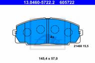 13.0460-5722.2 ATE - KLOCKI HAM.PRZÓD TOYOTA HIACE 89- 