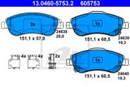 13.0460-5753.2 ATE - KLOCKI HAM.PRZÓD HONDA CR-V III 07- 